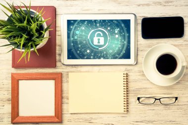 Web güvenlik ve teknoloji kavramı  