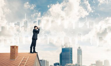 işadamı görüntüleme cityscape