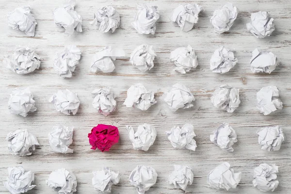 Conjunto de bolas de papel arrugadas — Foto de Stock