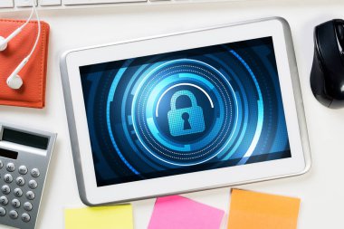 Web güvenlik ve teknoloji kavramı  