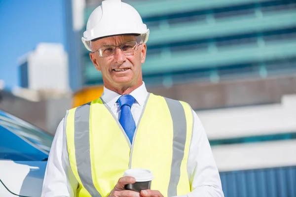 Senior engineer man in suit