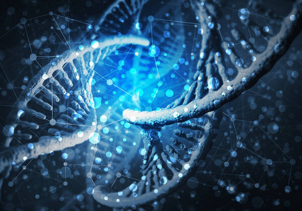 DNA molecules background