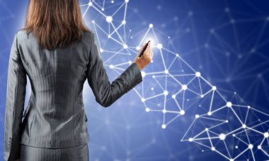 iş kadını ile tekrar ayakta 