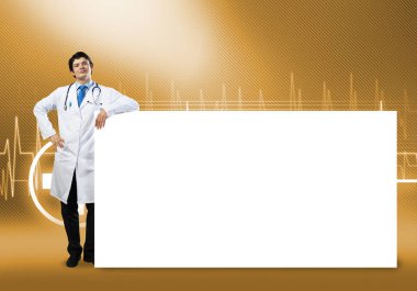 Doktor ile beyaz boş bayrak