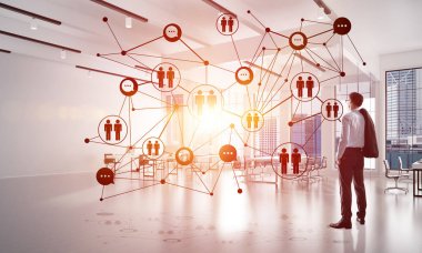 3d ofis iç zarif işadamı