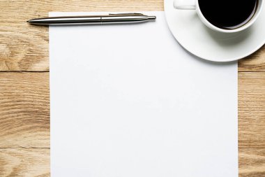 kahve ile boş not defteri 