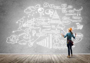 kask kadında mühendisi