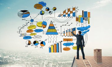 Sırt ile genç adam 