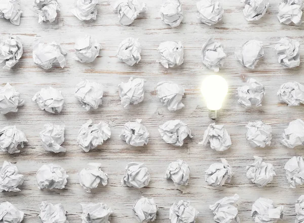 Viele Bälle aus zerknülltem Papier — Stockfoto