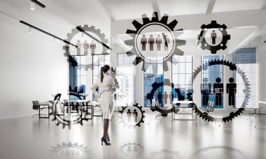 Modern ofis şık iş kadını 