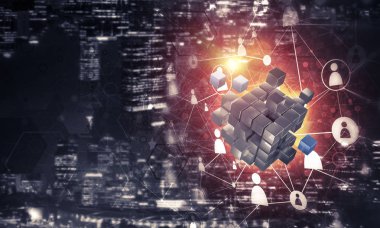 Sosyal bağlantı çizgileri.