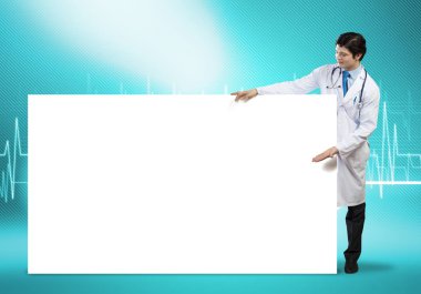 Doktor ile beyaz boş bayrak