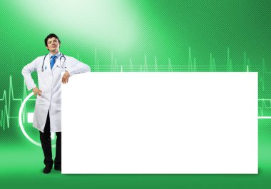 Doktor ile beyaz boş bayrak