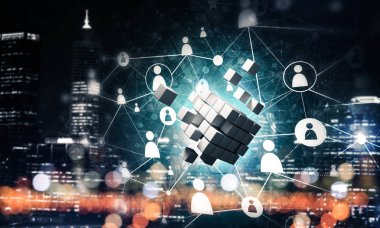 Sosyal bağlantı çizgileri.