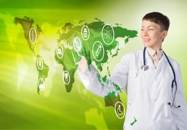 Kadın doktor sunulması