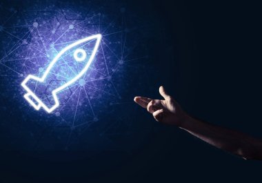 Roket parlayan simgesi