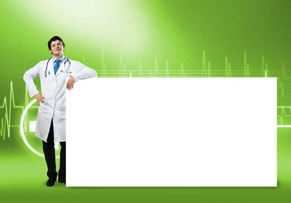 Doktor ile beyaz boş bayrak