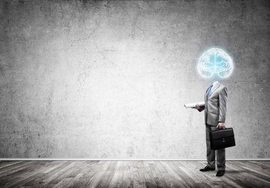 Meçhul işadamı ile çizilmiş beyin