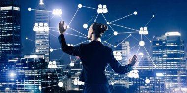 işkadını gece cityscape karşı 