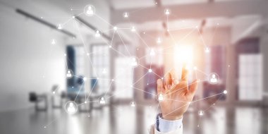  Ağ kavramı dokunmadan işkadını el 