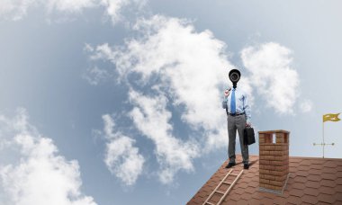 Kamera zoom ile meçhul iş adamı 