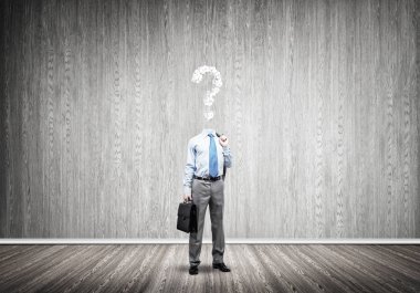 Soru işareti ile işadamı