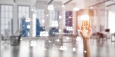  Ağ kavramı dokunmadan işkadını el 