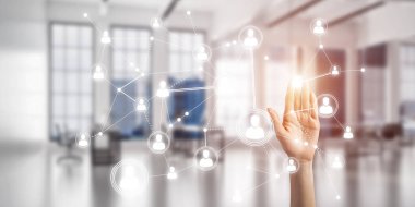  Ağ kavramı dokunmadan işkadını el 