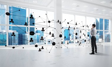 3d ofis iç zarif işadamı 