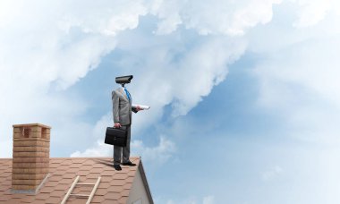 Kamera zoom ile meçhul iş adamı 