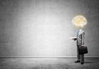 Meçhul işadamı ile çizilmiş beyin