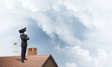 Kamera zoom ile meçhul iş adamı 