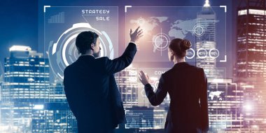 İki iş adamları ile arka ayakta