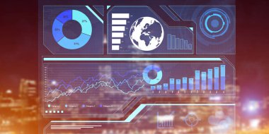 Sanal panel, grafik ve diyagramlar ile 