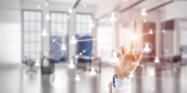  Ağ kavramı dokunmadan işkadını el 