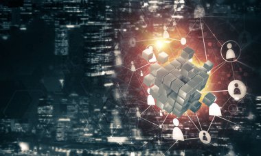 Sosyal bağlantı çizgileri.