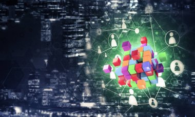 Sosyal bağlantı çizgileri.