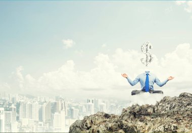 Başsız meditasyon işadamı