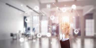  Ağ kavramı dokunmadan işkadını el 