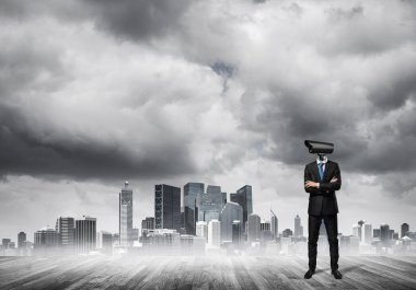 Kamera zoom ile meçhul iş adamı