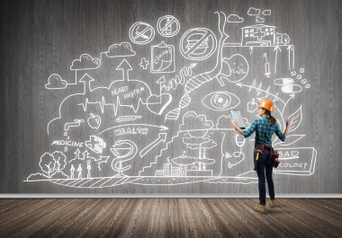  kask kadında mühendisi 