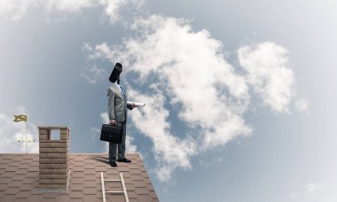 Kamera zoom ile meçhul iş adamı