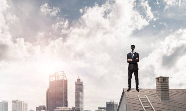 Kamera zoom ile meçhul iş adamı