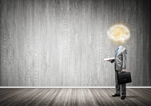 Meçhul işadamı ile çizilmiş beyin