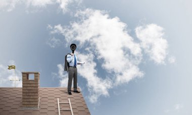 Kamera zoom ile meçhul iş adamı