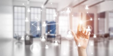  Ağ kavramı dokunmadan işkadını el 