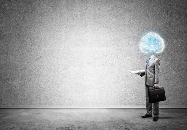 Meçhul işadamı ile çizilmiş beyin