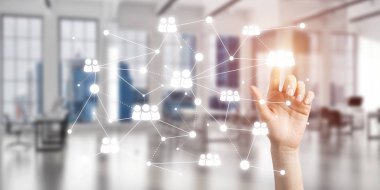  Ağ kavramı dokunmadan işkadını el 