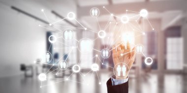  Ağ kavramı dokunmadan işkadını el 