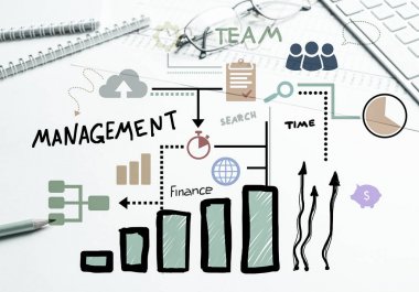 İş çalışma alanı klavye ile